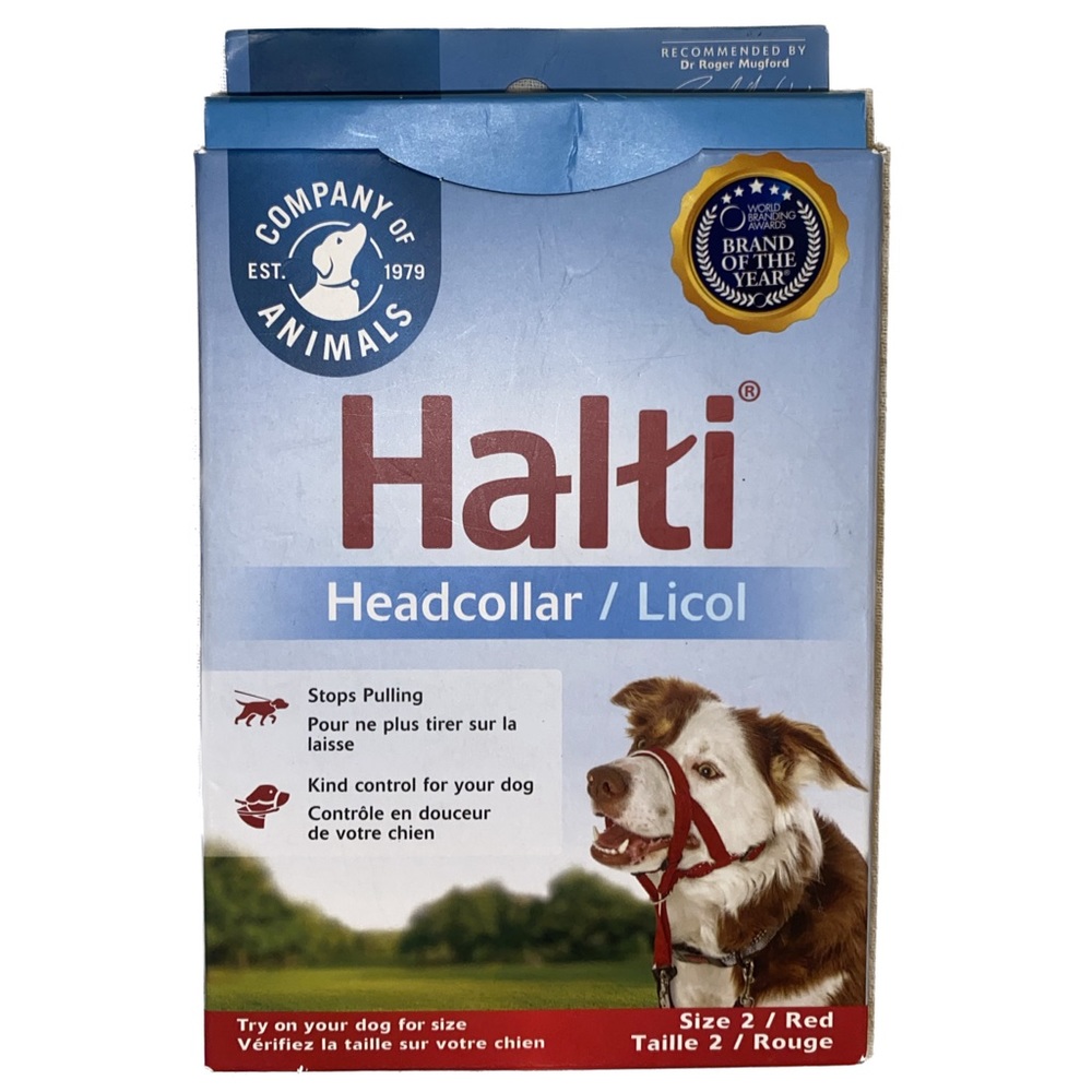 Halti Headcollar Anti-Pull Collar for Dog Training Medium Dogs, Red Size 2